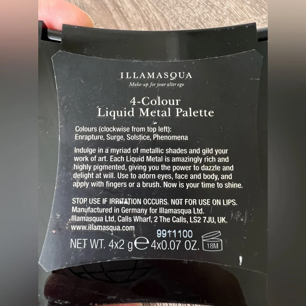 Illamasqua Liquid Metal Superior Blue Silver Gold Bronze